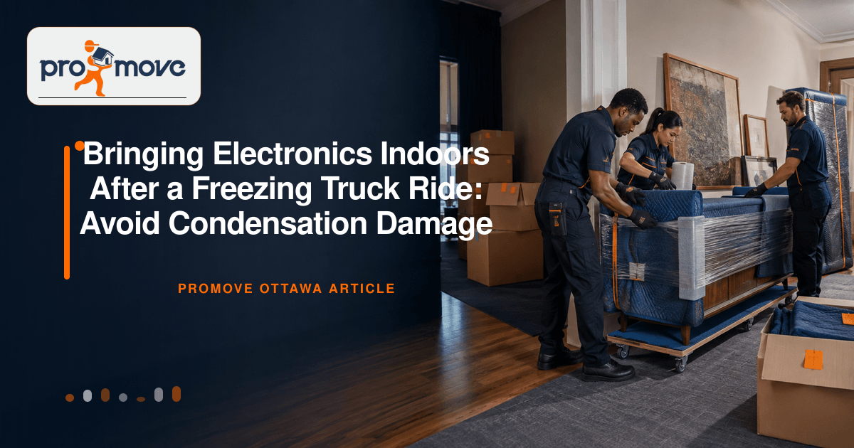 Bringing Electronics Indoors After a Freezing Truck Ride: Avoid Condensation Damage, ProMove Ottawa featured guide image
