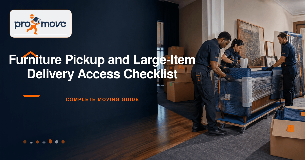 Furniture Pickup and Large-Item Delivery Access Checklist, ProMove Ottawa featured guide image