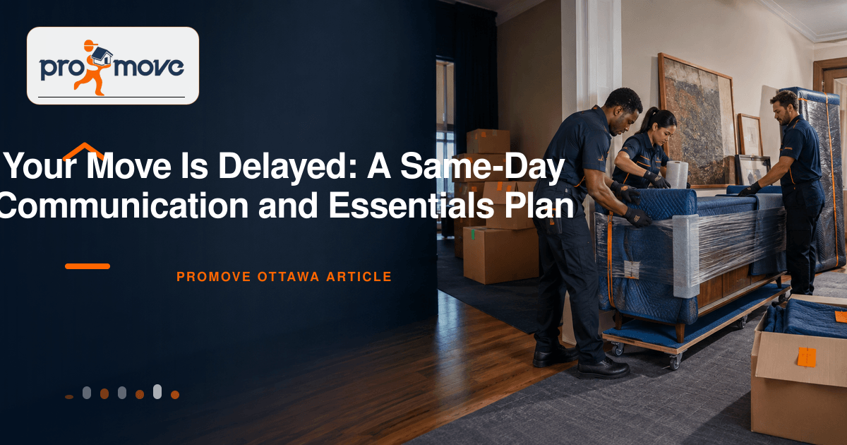 Your Move Is Delayed: A Same-Day Communication and Essentials Plan, ProMove Ottawa featured guide image