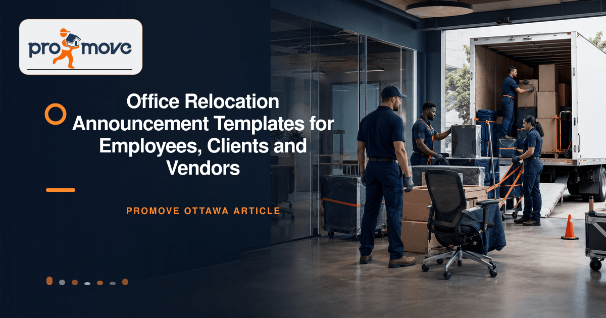 Office Relocation Announcement Templates for Employees, Clients and Vendors, ProMove Ottawa featured guide image
