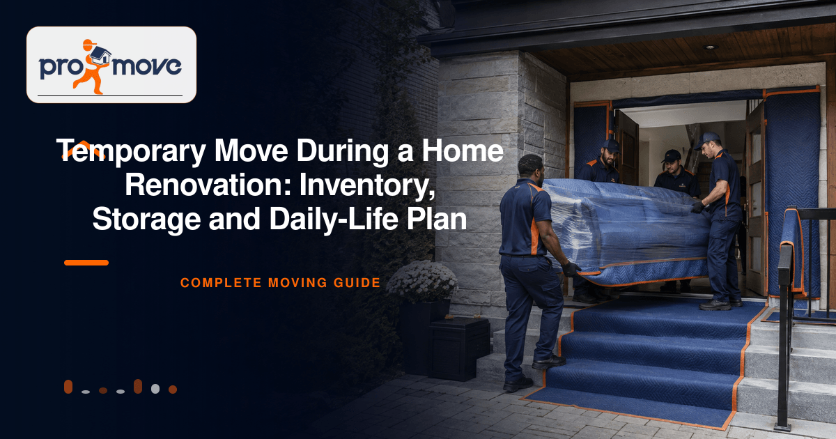 Temporary Move During a Home Renovation: Inventory, Storage and Daily-Life Plan, ProMove Ottawa featured guide image