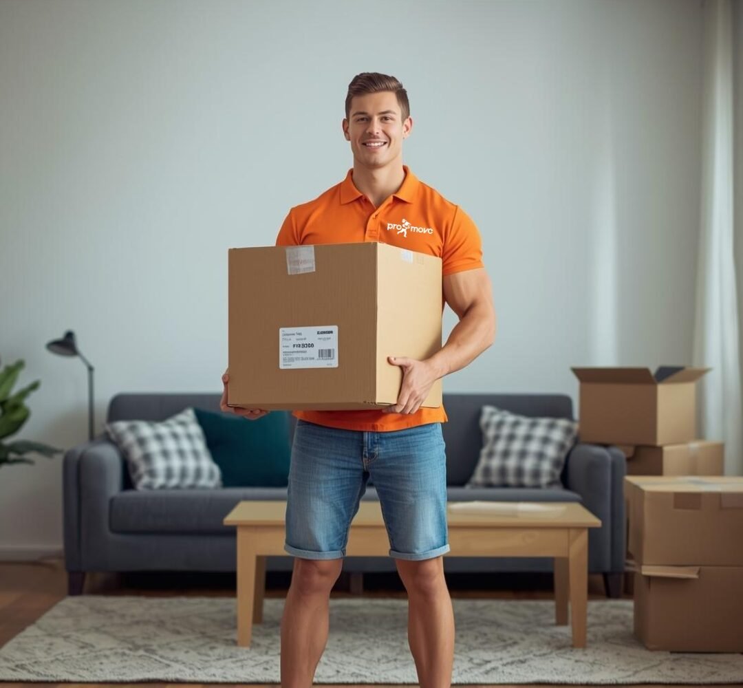 ProMove mover preparing furniture inside a home